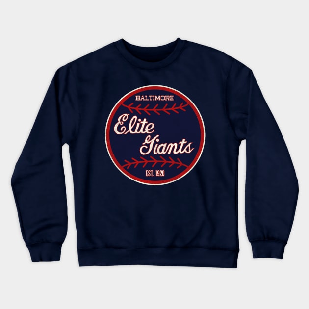 Defunct Baltimore Elite Giants Baseball Team Crewneck Sweatshirt by Defunctland
